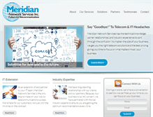 Tablet Screenshot of meridiannetworkservices.com